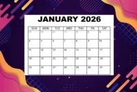 Ilustrasi: KALENDER JANUARI 2026
