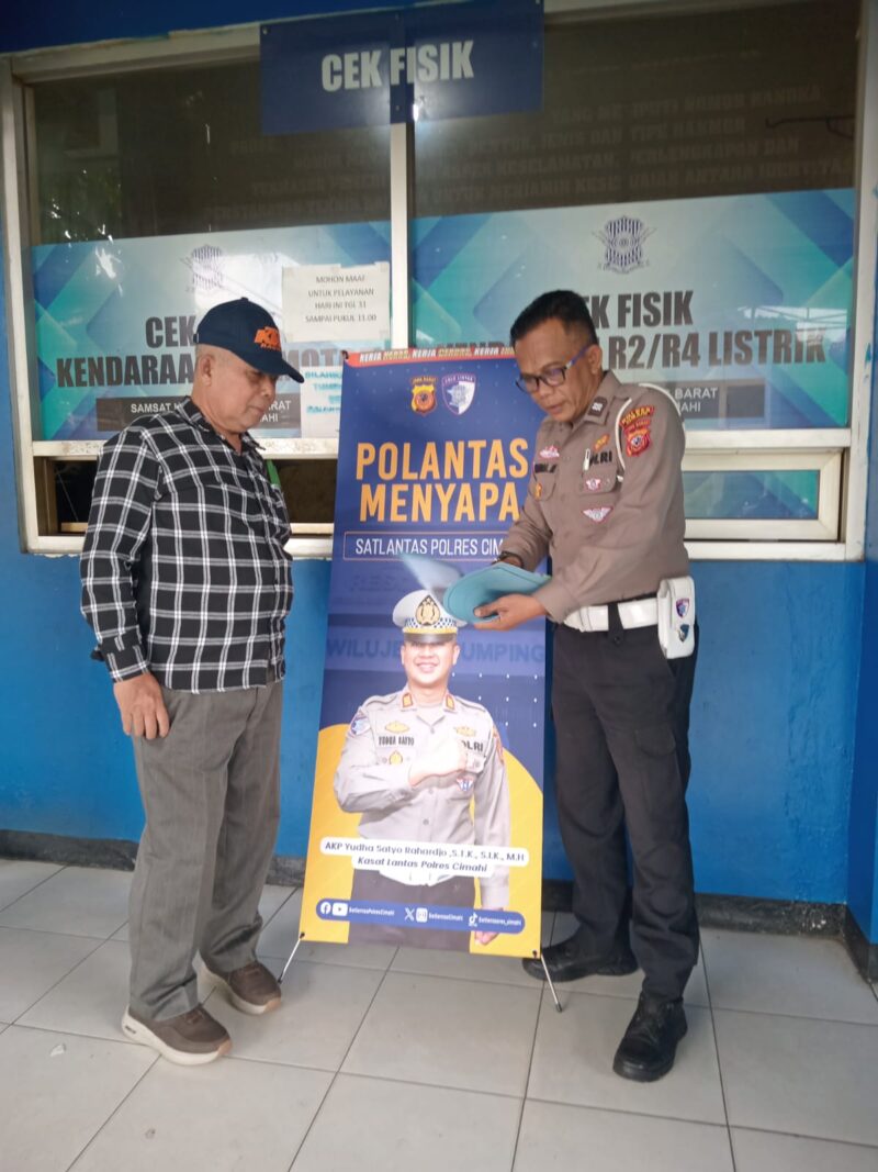 Polantas Menyapa Di Samsat Cimareme, Padalarang, Bandung Barat. (Istimewa)
