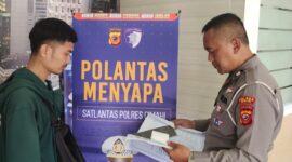 Polantas Menyapa di Samsat Cimahi. (Istimewa)