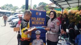 Polantas Menyapa di Samsat Cimareme, Padalarang. (Istimewa)