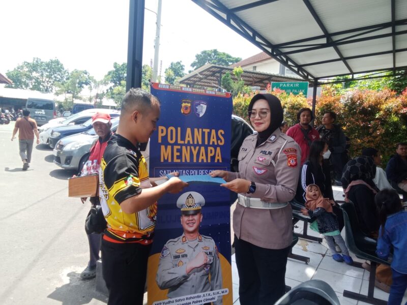 Polantas Menyapa di Samsat Cimareme, Padalarang. (Istimewa)