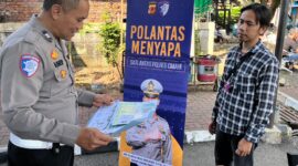 Kegiatan Polantas Menyapa Samsat cimahi. (Istimewa)