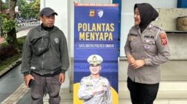 Polantas Menyapa di Samsat Cimareme. (Istimewa)