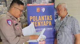 Suasana Polantas Menyapa Samsat Cimahi, Jawa Barat. (Istimewa)