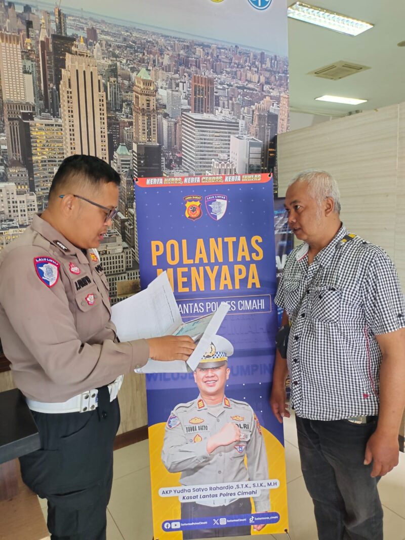 Suasana Polantas Menyapa Samsat Cimahi, Jawa Barat. (Istimewa)