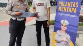 Polantas Menyapa Samsat Cimareme. (Istimewa)