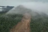 Mahkota Longsor Gunung Burangrang. 