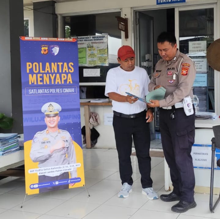 Polantas Menyapa, Samsat Cimareme Edukasi Warga Soal Mutasi Kendaraan.