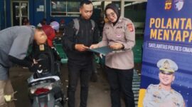 Polantas Menyapa di Samsat Cimareme.