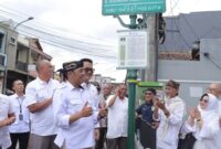 Wali Kota Cimahi, Ngatiyana Saat Meresmikan Jalan Soedarna Tresna Manggala dan Jalan Dann Suganda. (Istimewa)